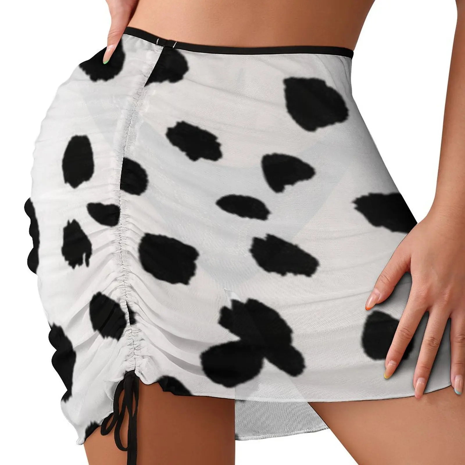 

Dalmatian print Beach Skirt summer clothes Women skirts Skirt satin