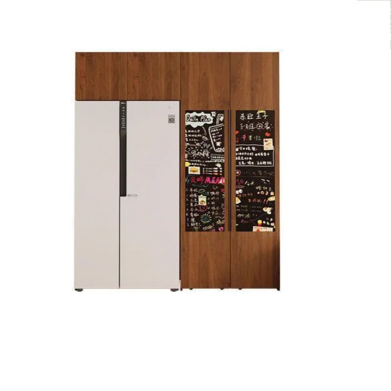 Solid wood dining side cabinet, integrated household living room sofa side snack cabinet, small size refrigerator overall