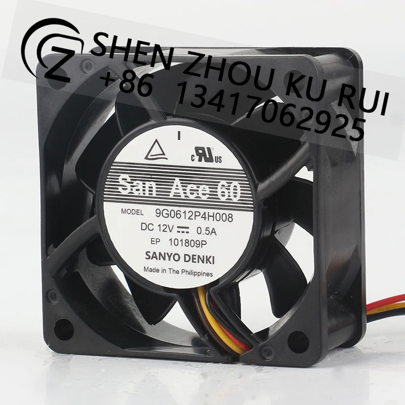 Original Sanyo 5V 24V 48V DC 12V 0.5A AC EC 6025 60X60X25MM 6CM Projector Four-wire PWM speed converter 9G0612P4H008 Cooling fan