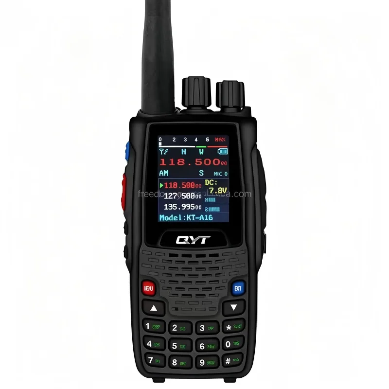 QYT KT-A16 Air Band Transmit Walkie Talkie 6W 200Ch Handheld Two-Way Radios Transceiver 118-135.975MHz