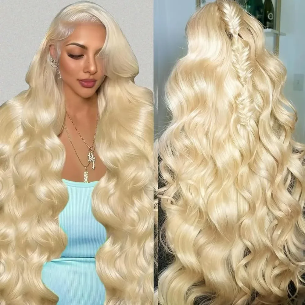 32 36 inch echte 220% dichtheid golvend honingblond 613 HD kant frontale pruiken 13x4 13x6 Braziliaanse body wave menselijk haar pruiken voor vrouwen