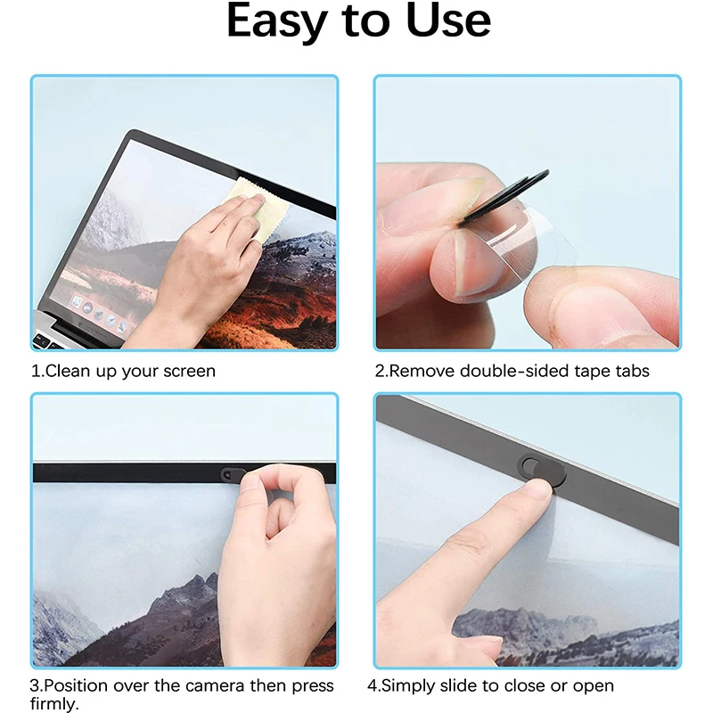 Laptop Bao Da Máy Ảnh Trượt Webcam Chặn Tương Thích Với iPhone, iPad MacBook Pro, Máy Tính Bảng Hoặc Điện Thoại Thông Minh, không Gian Đầy Màu Sắc