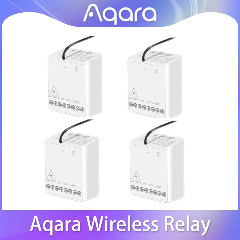 Aqara-双方向制御モジュール,ワイヤレスリレースイッチコントローラー,Zigbee,スマートチャンネル,Mi Homeアプリケーションで動作