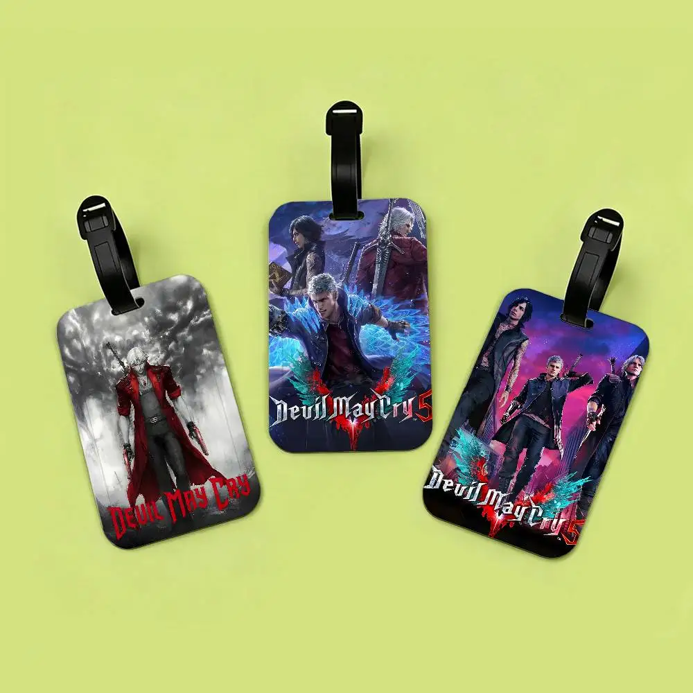 Game D-Devil M-May C-Cry Anime PVC Information Card Holder Luggage Tag Anti lost Waterproof Name Label For Travelling