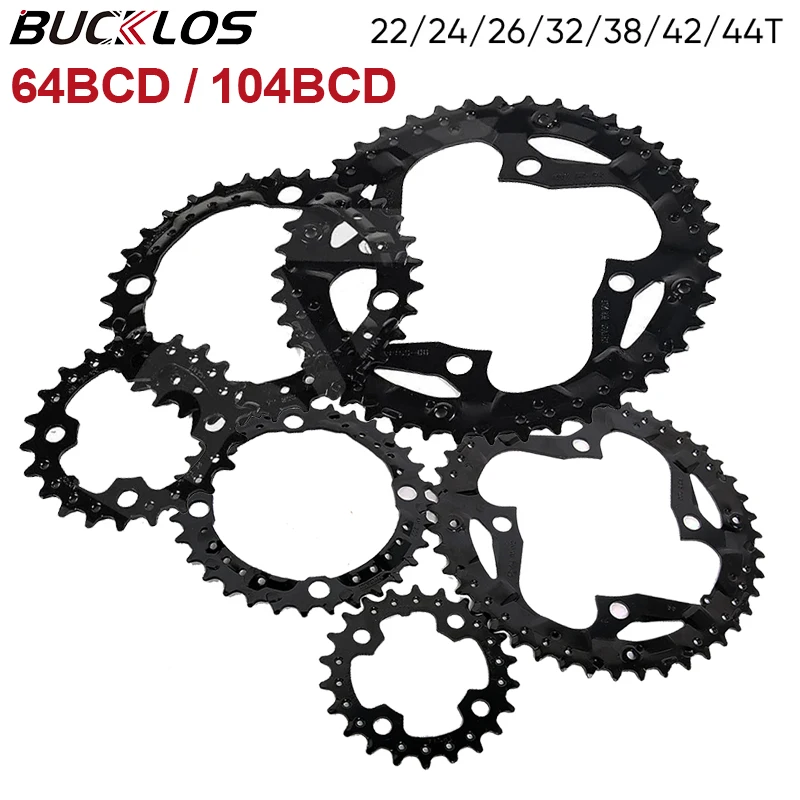 

BUCKLOS Bicycle Chainring 104BCD 64BCD Mountain Bike Chainwheel 9/10 Speed Durable MTB Cycling Chain Wheel Cycling Crankset Part