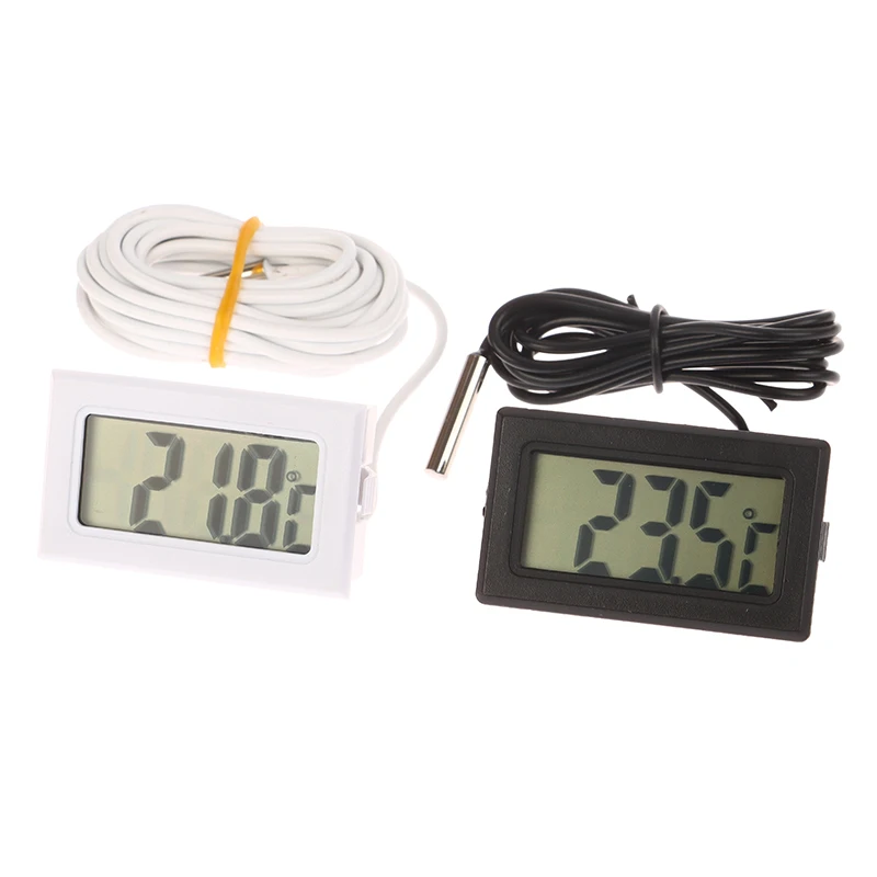 FY-10 Mini LCD Digital Thermometer Aquarium Car Water Bath Temperature Tester Detector Monitor Embedded Temperature Sensor