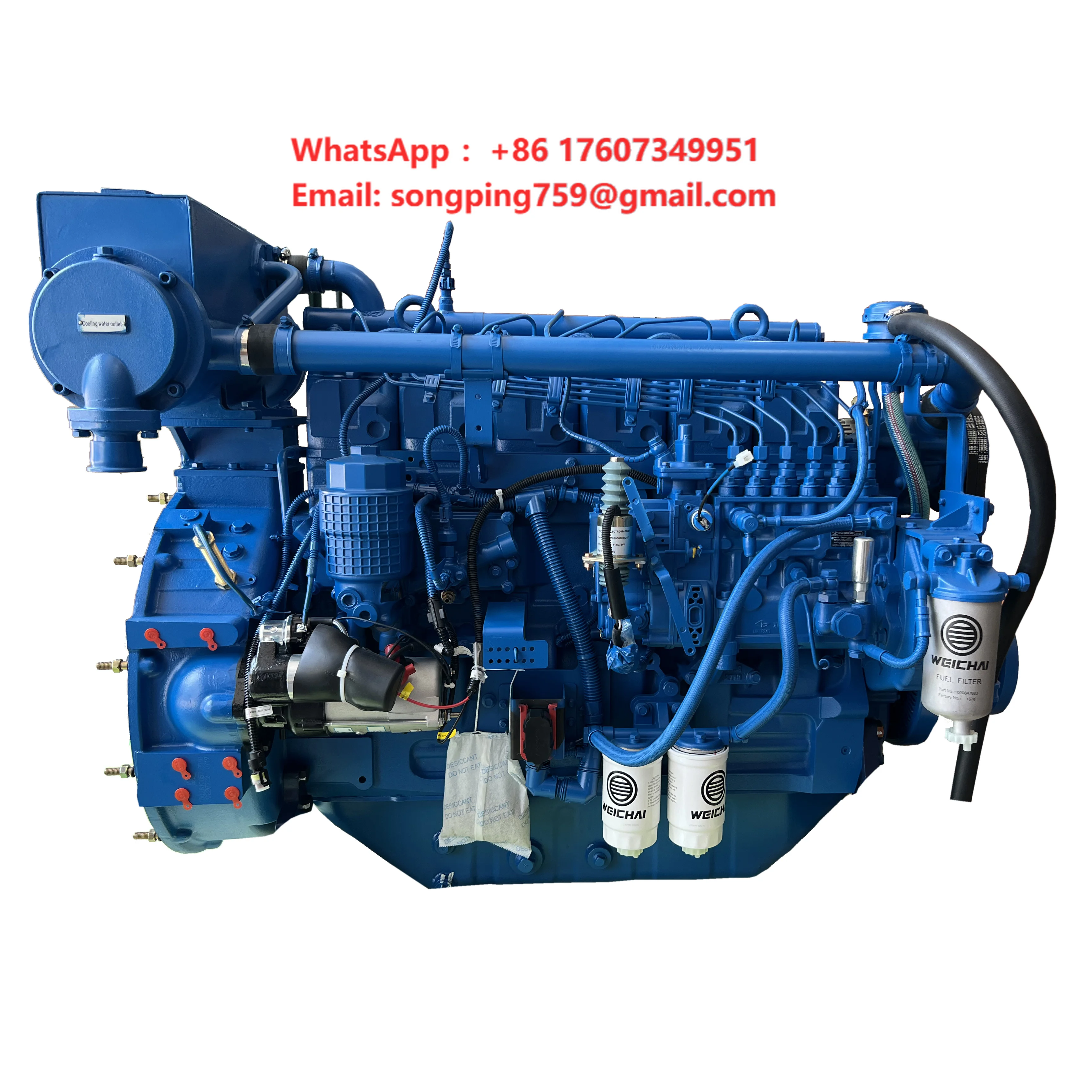 Brand New 120kw 2300rpm Weichai WP6C Series Marine Diesel Engine WP6C163-23 With Advance Gearbox for Boat Motor