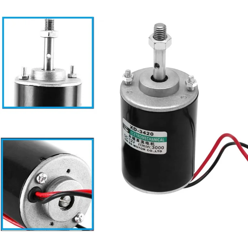 12V 30W 영구 자석 DC 모터 3000RPM 고 토크 CW/CCW 가역 기어 모터, 12V-40V 10A PWM 속도 컨트롤러