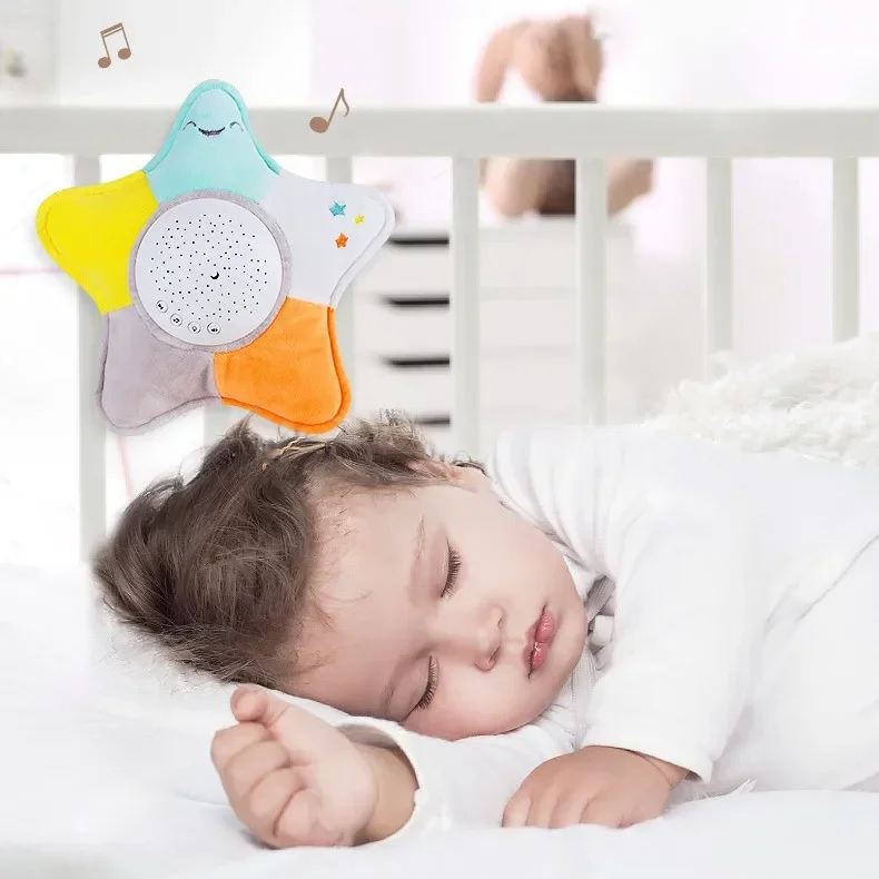 [ตลก] FIVE-pointed Star เต่าฉายโคมไฟ Starry Sky PROJECTION ตุ๊กตา Soothing Plush เด็กวัยหัดเดินของเล่นของขวัญวันเกิดสําหรับเด็ก