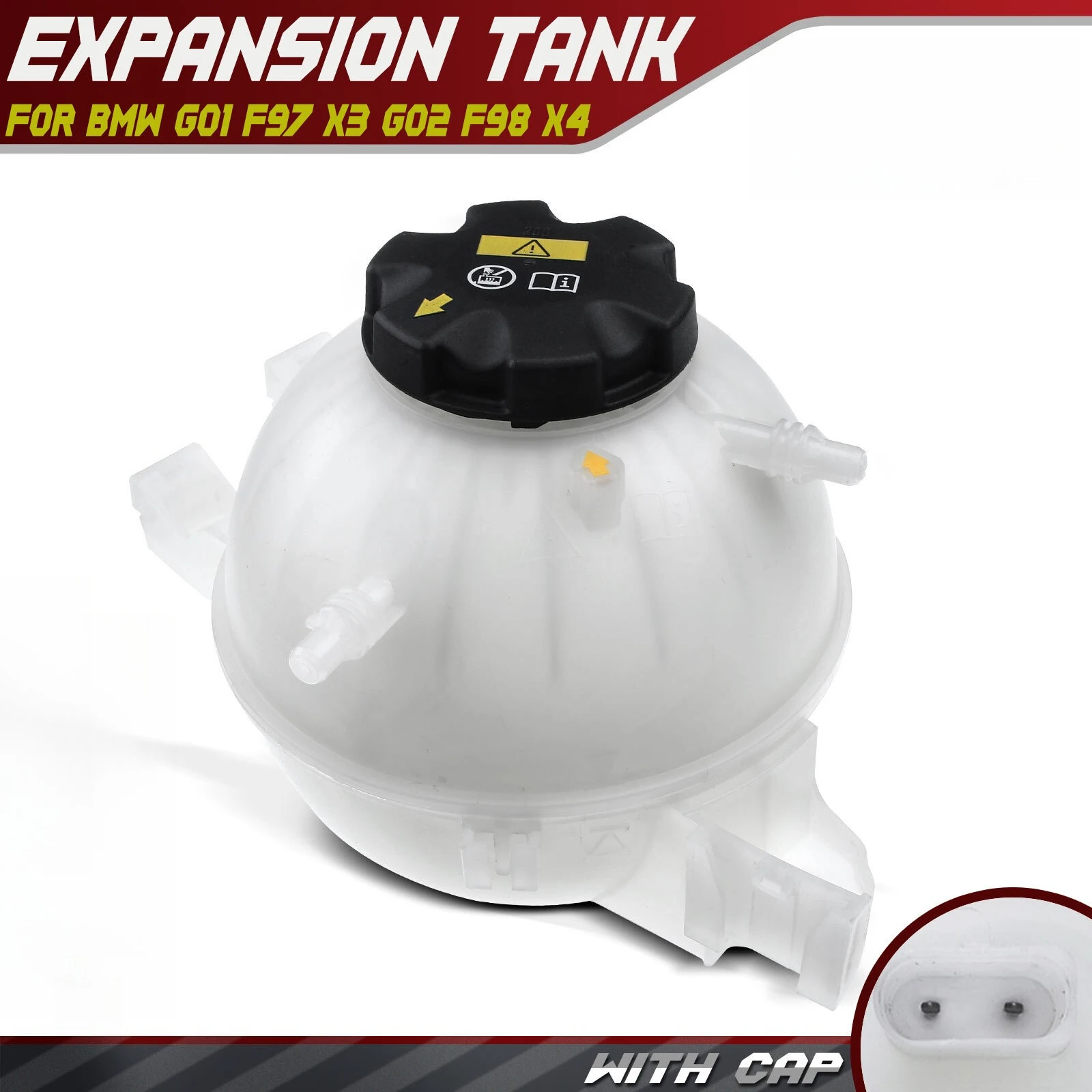 

Engine Coolant Expansion Tank w/ Cap for BMW G01 G02 X3 X4 2018 -2020 2.0L 3.0L 17138742660,17117639020