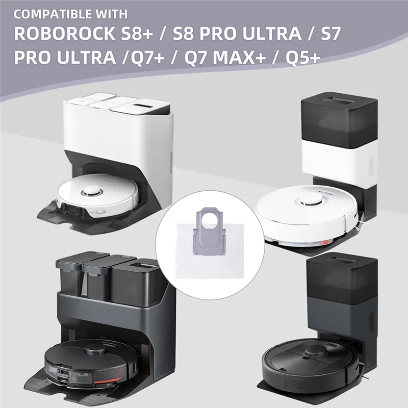 ~ 【متوفر】أكياس غبار قطع غيار لـ Roborock S8+/S8 Pro Ultra/S7 Maxv Ultra /S7 Pro Ultra/Q7+/Q7 Max+/Q5+ Vacuum Self-Em #3
