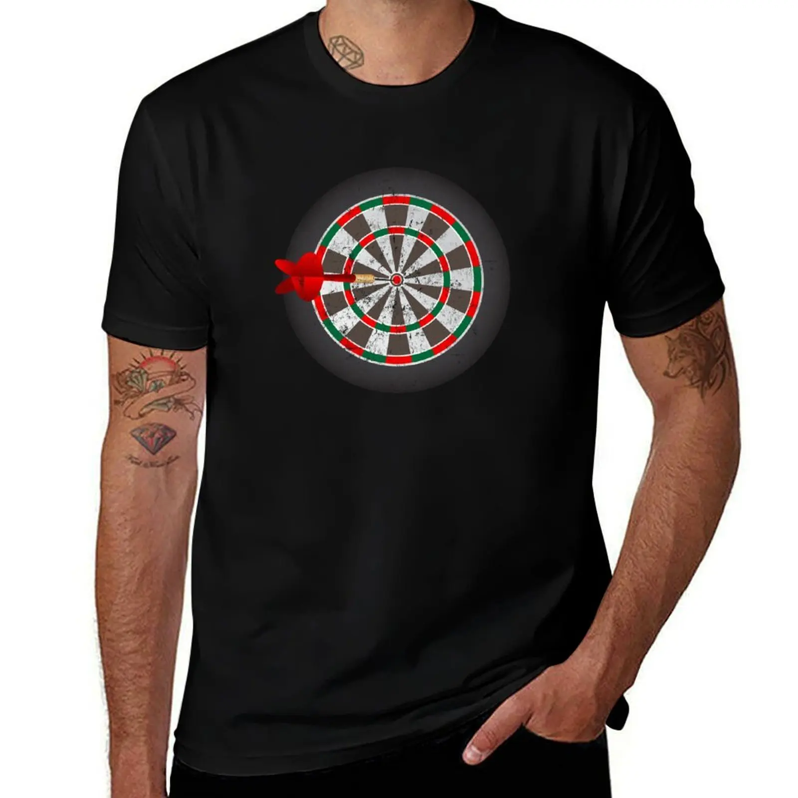 

Vintage Darts Dartboard T-Shirt graphic tee shirt plus size tops for a boy black t shirts for men