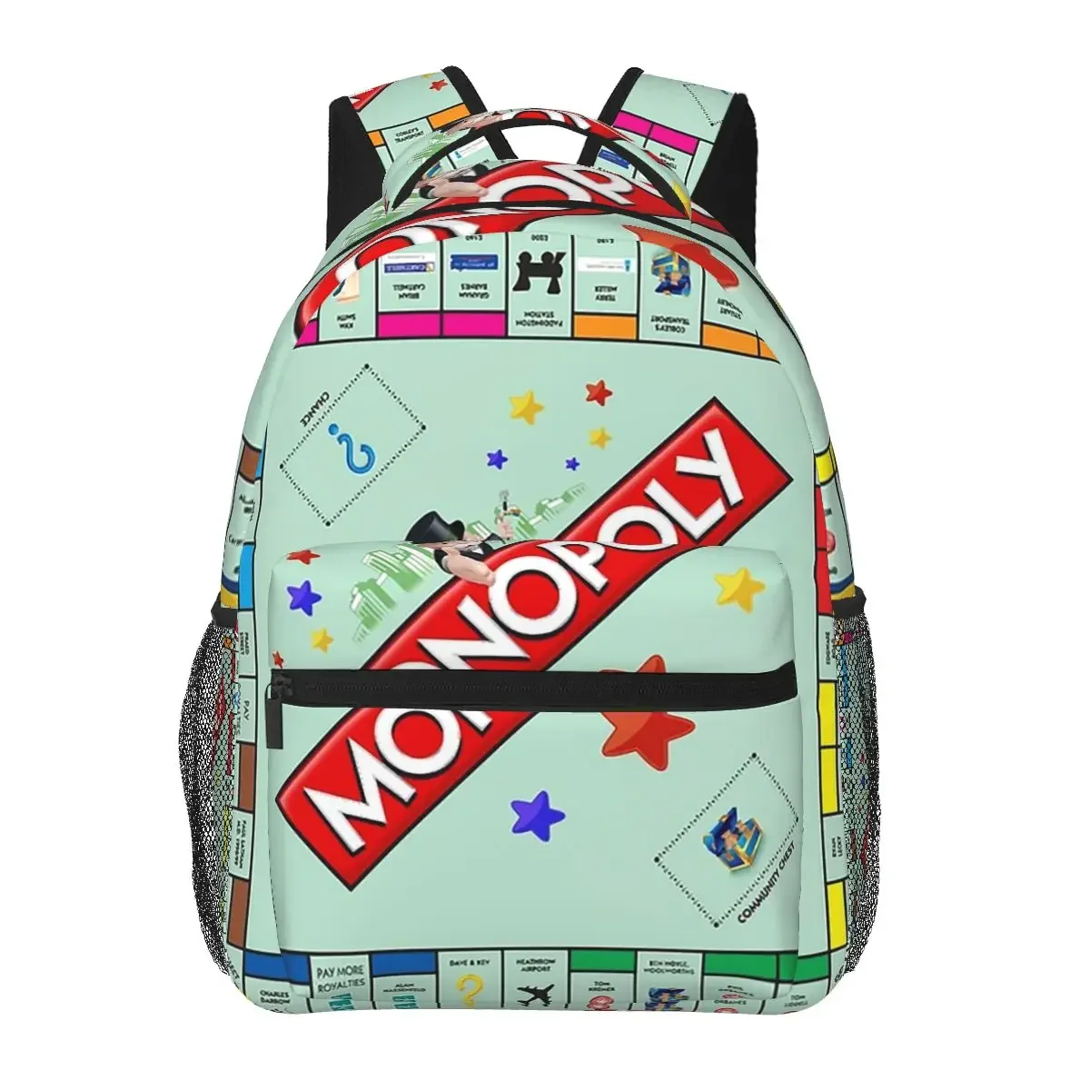 

Monopoly Board Game Classic Backpacks Boys Girls Bookbag Children School Bags Cartoon Kids Rucksack Shoulder Bag Large Capacity
