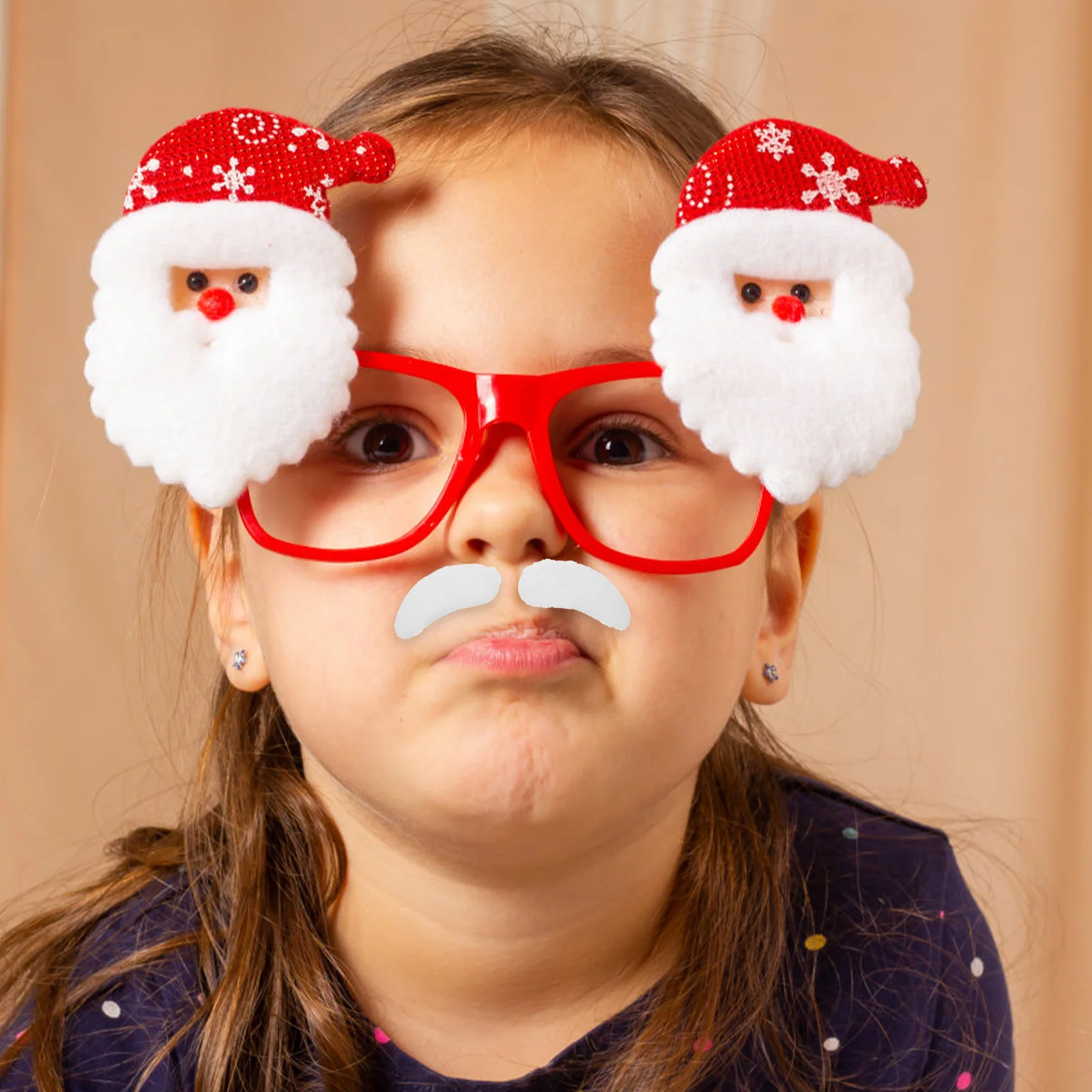 6 أزواج من أزياء الحواجب المزيفة ذاتية اللصق لعيد الميلاد سانتا كلوز، إكسسوار أزياء الحواجب المزيفة، مستلزمات الحفلات خفيفة الوزن