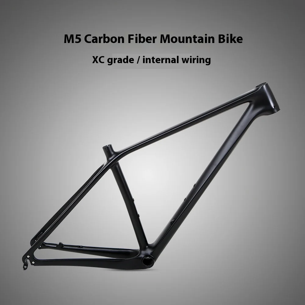 M5 Pure Black Non-Standard Carbon Fiber Mountain Bicycle Frame XC Off-Road Class 27.5/29 Inch Large Wheel Diameter