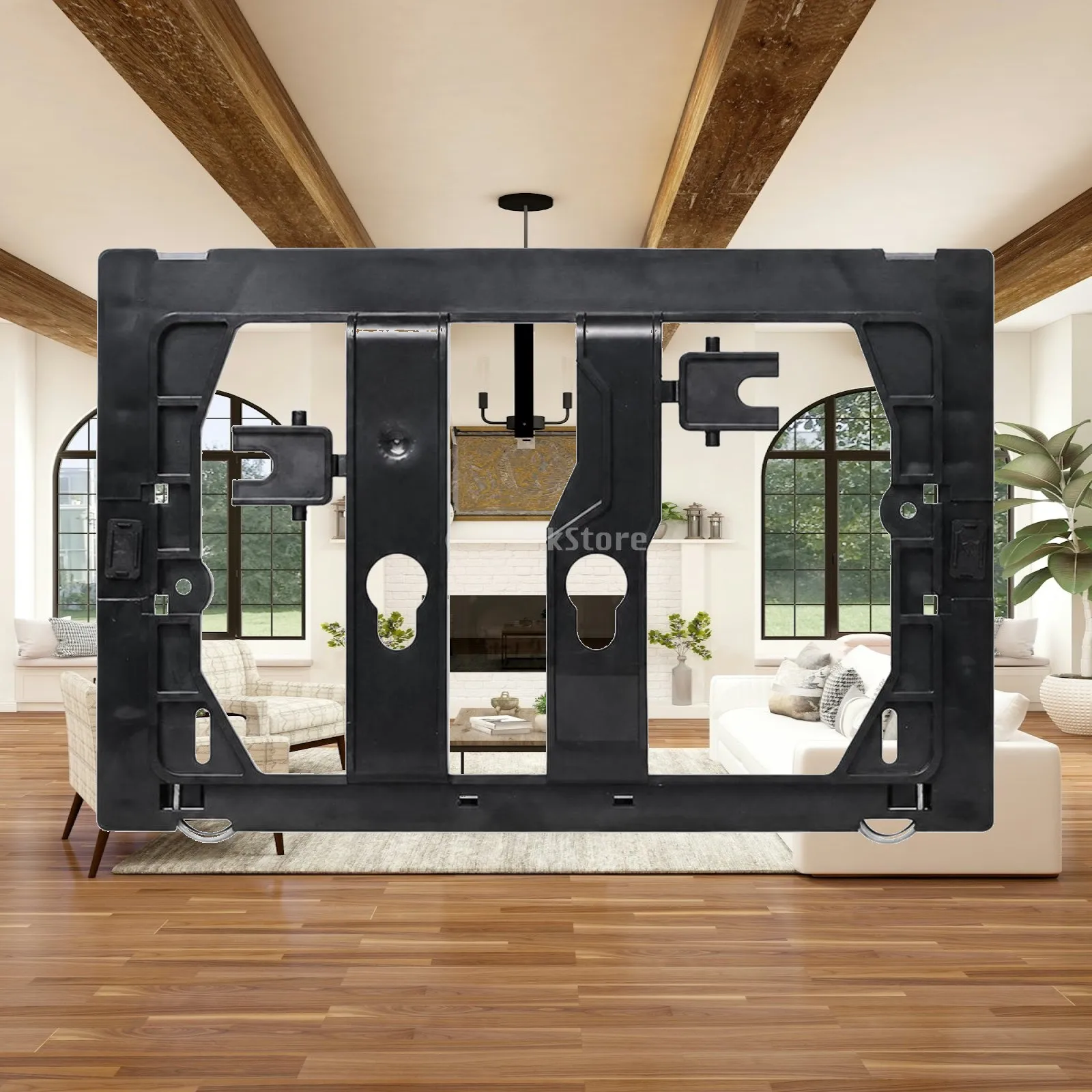 ABS Toilet Tank Button Panel Frame with Spring Clip for Wall Mounted Flush System