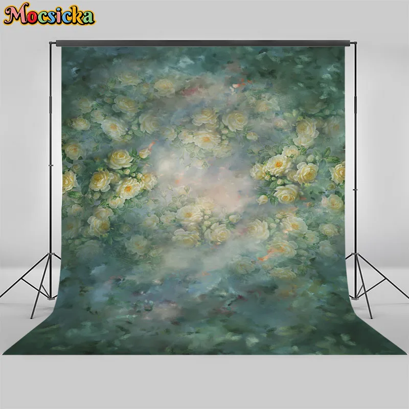 Abstract Dreamy Flowers Backdrops Maternity Artistic Photographer Studio Props Baby Portrait Newborn Photography Background