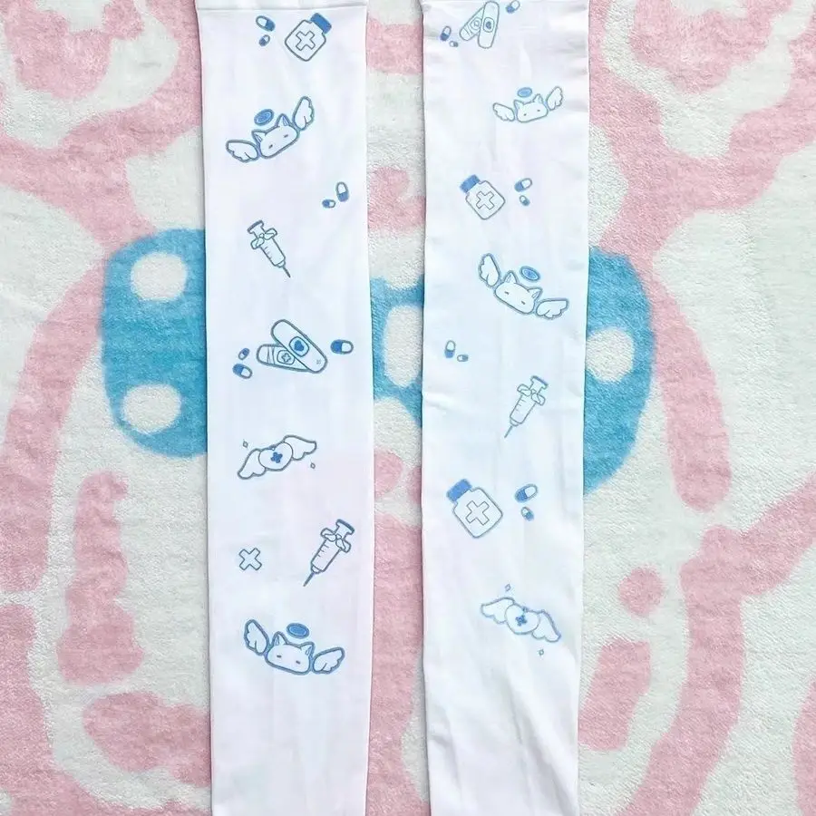 

Милые женские тонкие мягкие домашние носки-гольфы выше колена из летней тонкой ткани, серия Medical Series