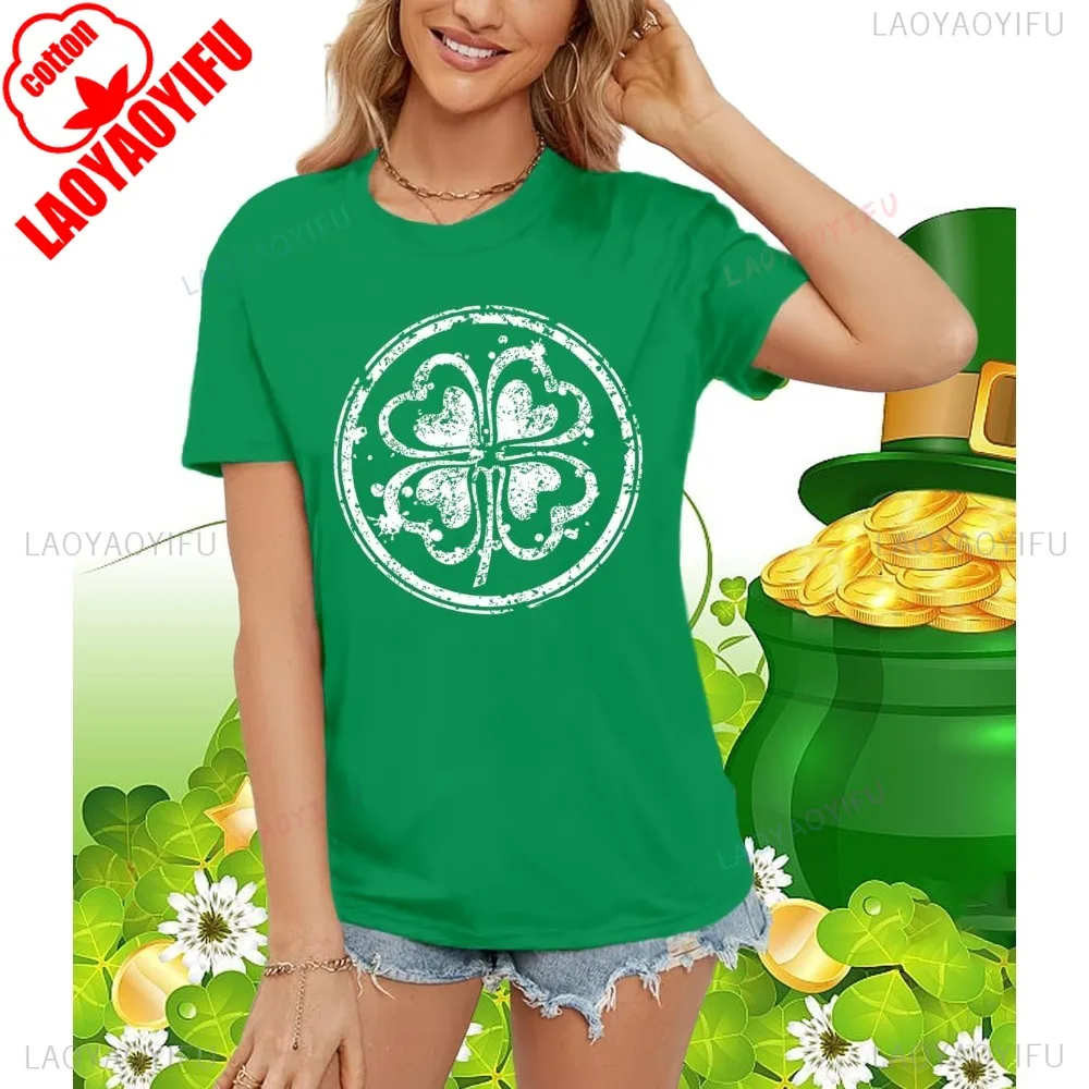 St Patricks Day T Shirt Women Saint Patricks Day Shirts Irish Tee Streetwear Casual Fashion Loose Man Tshirt Hip Hop Cotton Tees