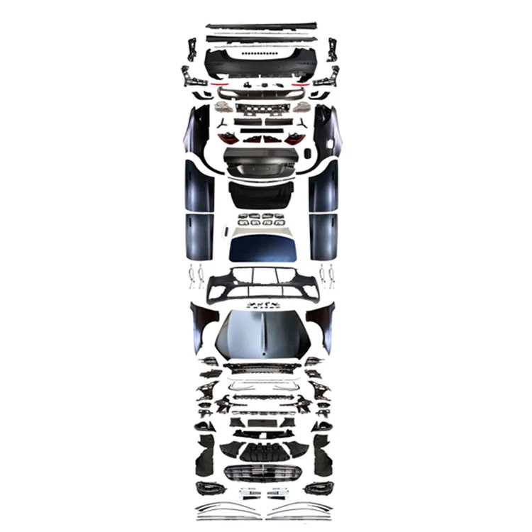 W221 S300/S350/S500 Front Body Kit Grille Side Skirts Rearview Mirror LED Headlight Taillight Hood Trunk Lid Bumper Plug Play