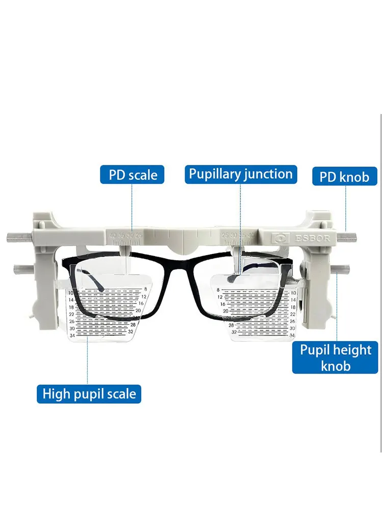 CE Approved Optical Equipment: CP-9 PH PD Pupil Height Distance Meter Glasses Ruler Adjustable Pupilometer with Aluminum Box