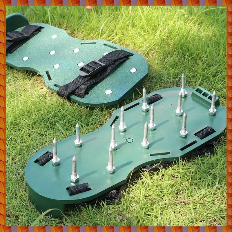 DIDI 1 Pasang Sepatu Scarifying Rumput Taman 4.2CM Sepatu Kuku Rumput Sepatu Scarifying Alat Epoksi Self-Leveling