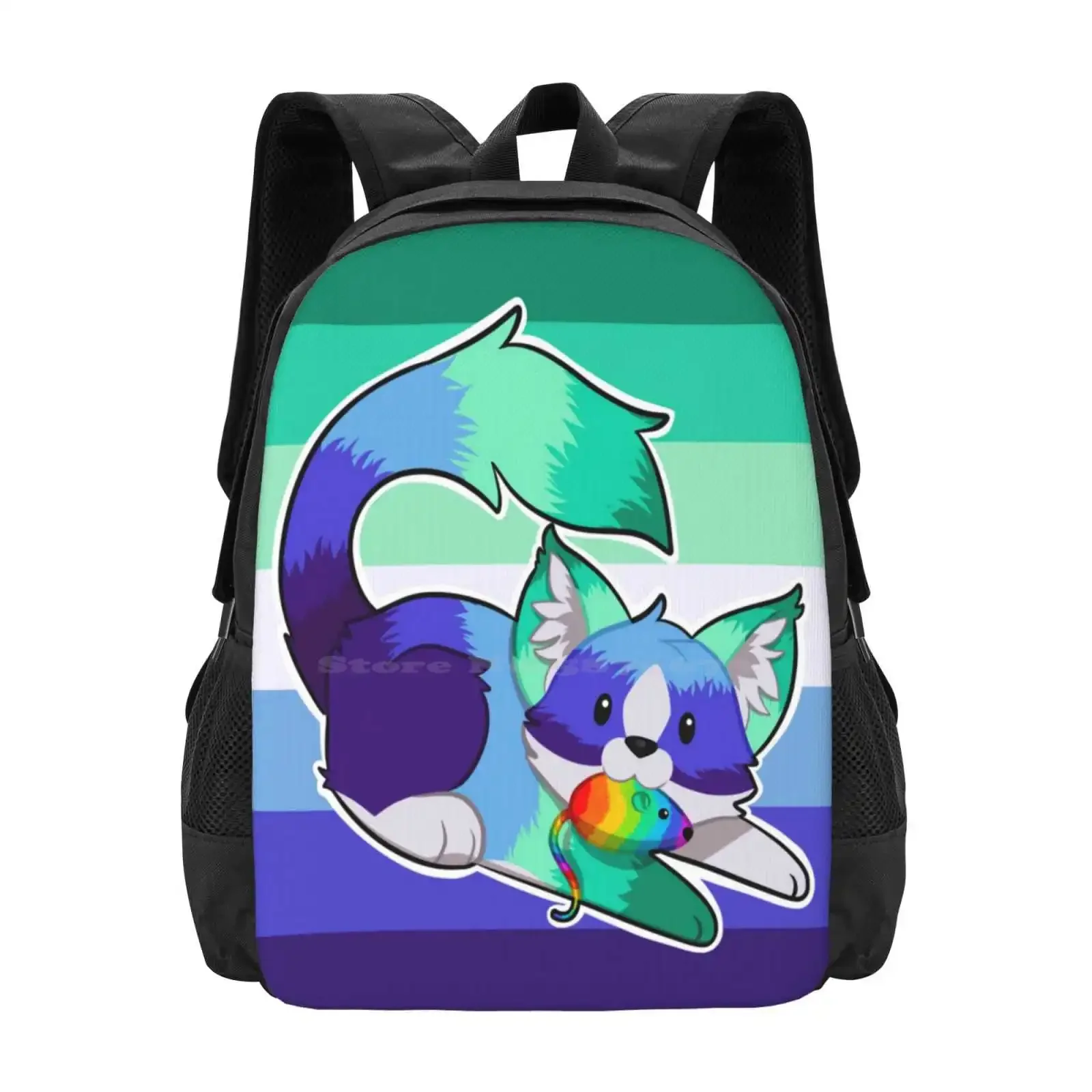 

Gay Male Cat Hot Sale Schoolbag Backpack Fashion Bags Pride Cats Flags Fluffy Lgbtqia Community Ace Asexual Progressive