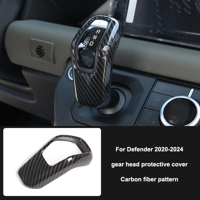 

Gear Head Protection Cover Gear Lever Cover Carbon Fiber Decoration 90 110 For Land Rover Defender 110/130 Interior Modification