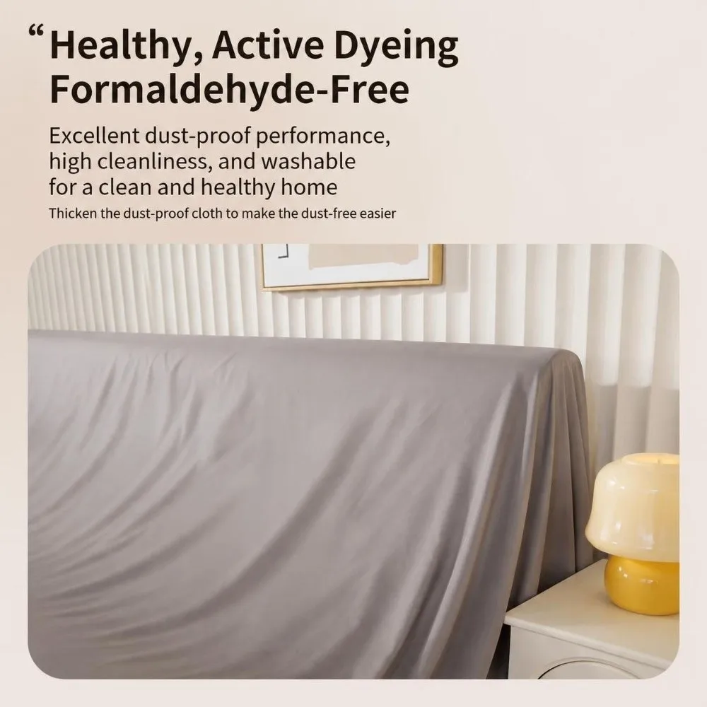 Breathable Fabric Furniture Dust Cover Grey Washable Cloth Dust Proof Sheet Large Size Dust Shield Cover