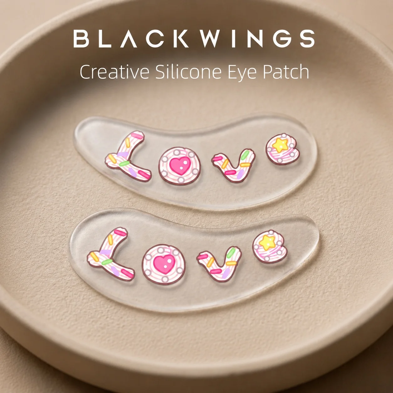 Blackwings Silikon-Augenmaske Ist eine Wiederverwendbare Kühlgel-Augenmaske mit Musterdesign, Ein Muss für Hautpflege Tag und Nacht – Detail 5