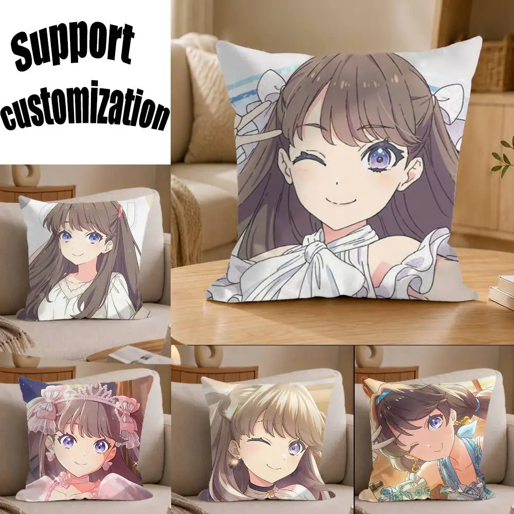 

Lovely F-Fujishima M-Megumi Merch Square Sofa Pillow Cover Solid Color Living Room Home Decor Cushion Case