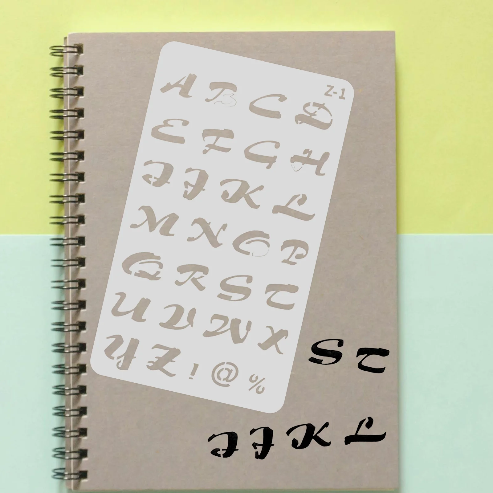 

20 Sheets Calligraphy Letter Template Ruler Autumn Stencil for Painting Letters