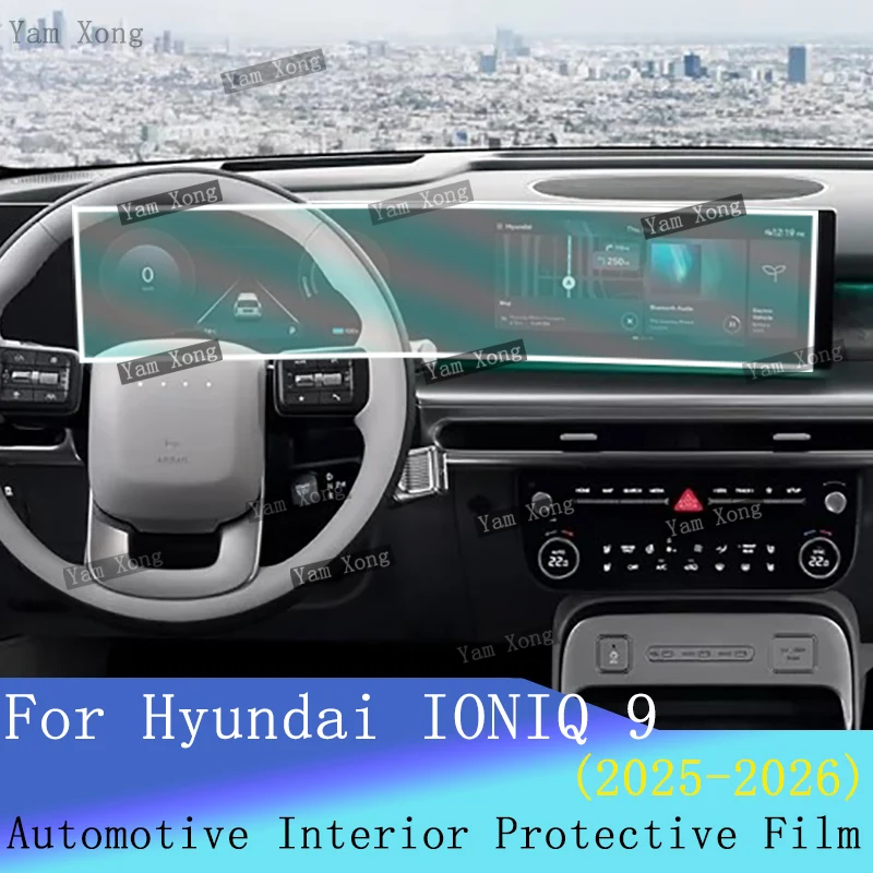

Auto LCD screen Transparent TPU protective Film For Hyundai IONIQ 9 navigation Anti-scratch Repair Sticker film BC Pillar Film