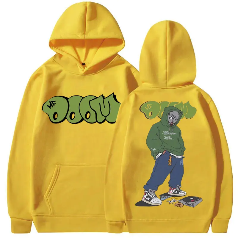 Rapper Mf Doom Grafik-Print Hoodie für Männer und Frauen Hip-Hop Fleece Oversized Sweatshirt Männlicher Modetrend Hoodies Herren Streetwear – Detail 10