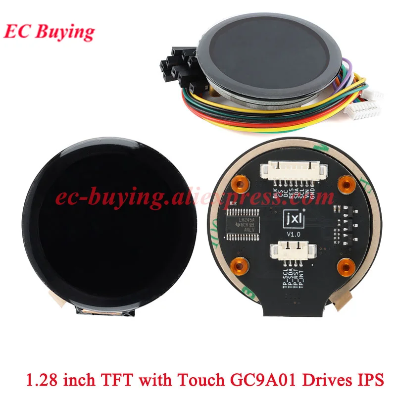 1,28 inch TFT-schermmodule 1,28 "IPS ronde kleurrijke LCD-kaart GC9A01 Touch 240x240 SPI ESP32-S3 ESP32S3-N16R8 N16R16