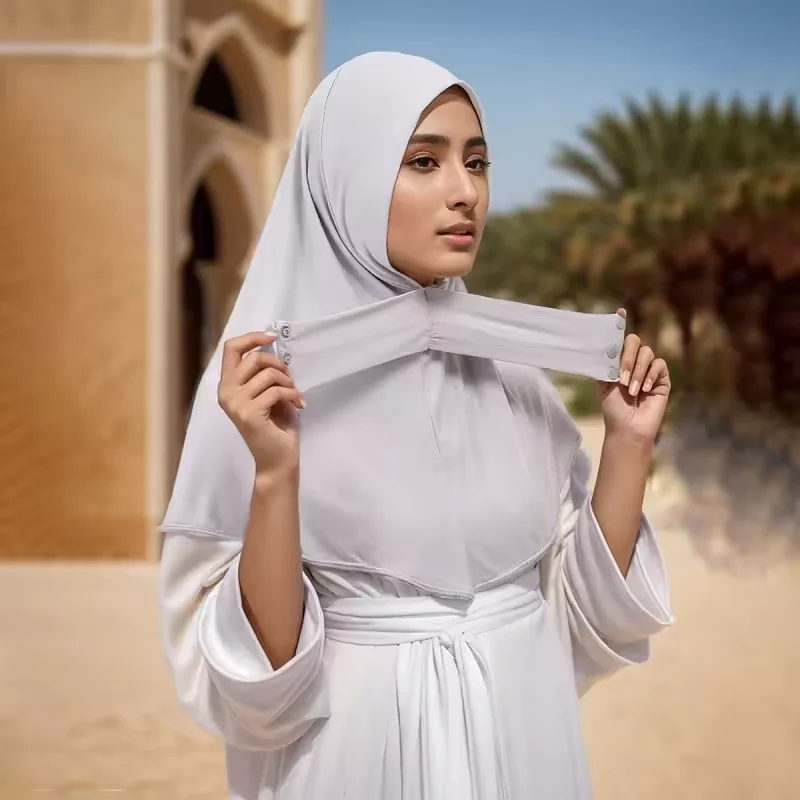 

Шарф из джерси, внутренний хиджаб, женский мусульманский полный чехол, нижний шарф, эластичный капот, кепка Амира, никаб, под шарф, повязка на голову, тюрбан, шляпа ниндзя