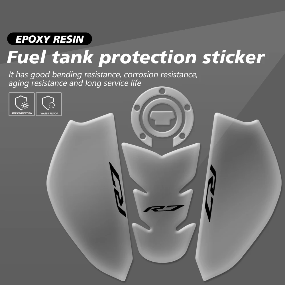 Наклейка на топливный бак мотоцикла, водостойкая, подходит для YAMAHA YZF R7 YZFR7 2021-2024 2023 2022