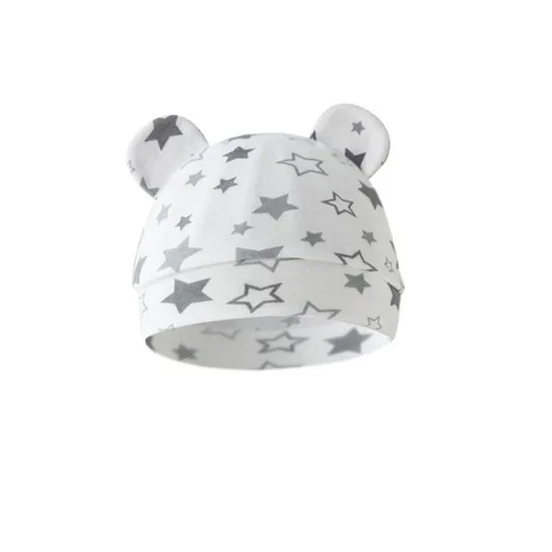 Cute Cartoon Fetal Cap Soft and Comfortable Nursery Hats 0-6Months Newborn Baby Cotton Beanie Hat Newborn Accessories