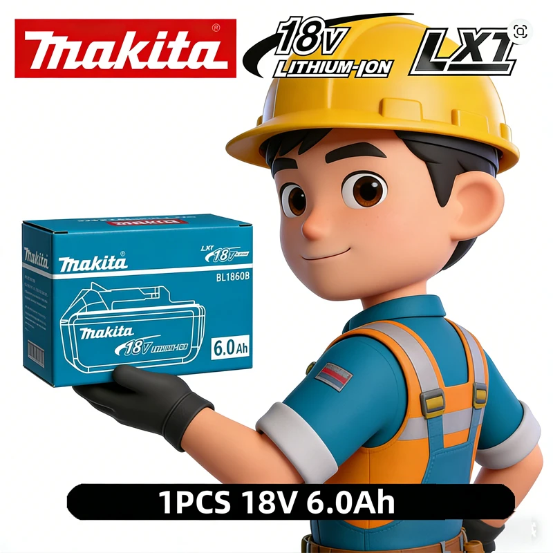 

original Makita battery,18V 6.0Ah rechargeable battery,replacing Makita BL1830BL1840BL1850BL1860B, power tool batter