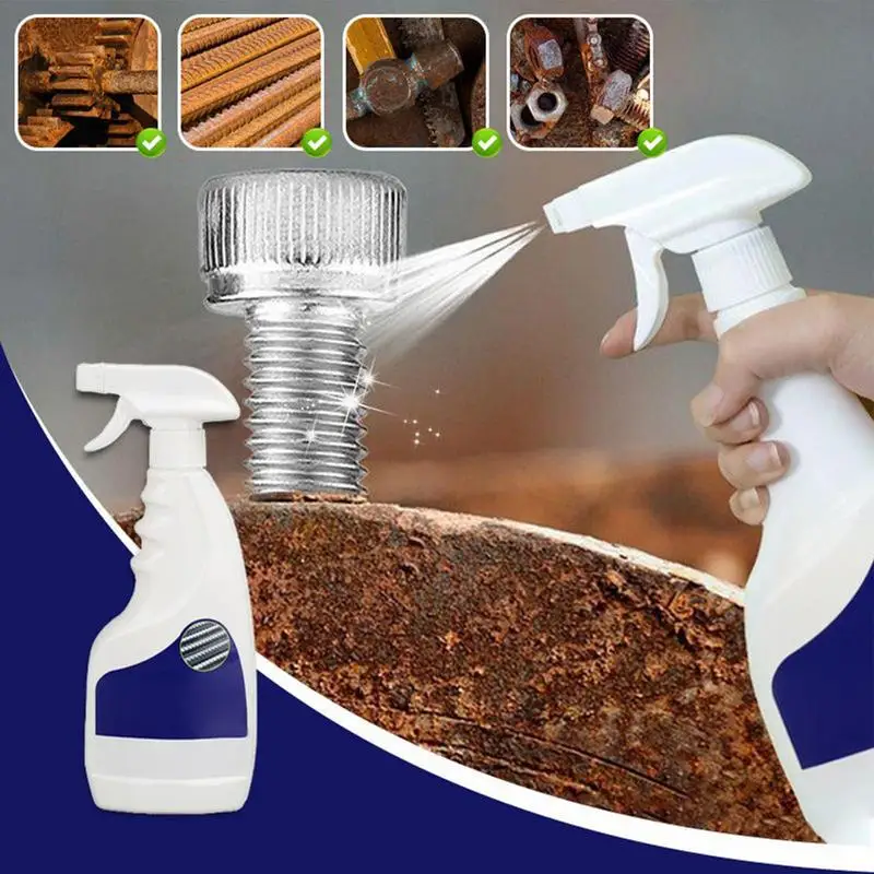 500ml Heavy-Duty Metal Rust Remover Ultra-Concentrated Rust Remover Spray Powerful Metal Rust Remover Car Maintenance Cleaning