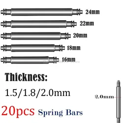 15pcs Watch Band Pin 2.0mm Diameter Strap Spring Bar Watches Part Stainless Steel Spring Rod Link Pins 2mm Thickness