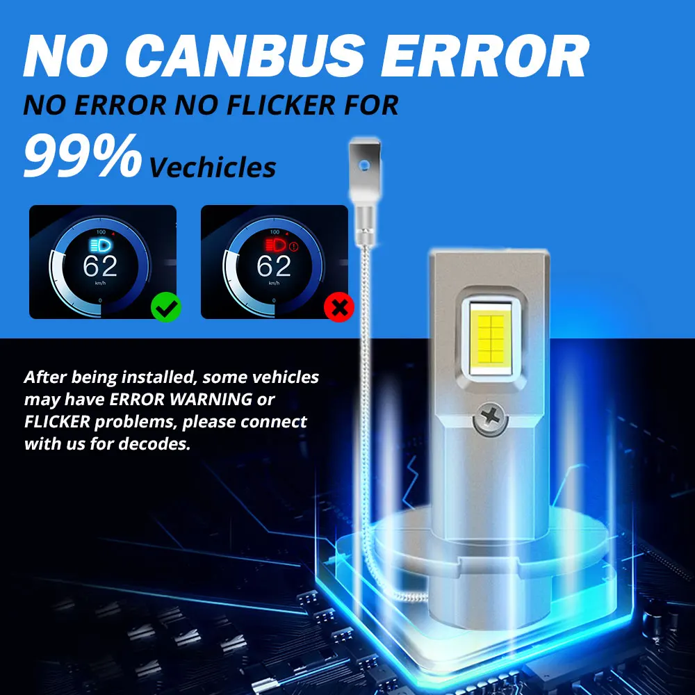 NORGOS H3 LED H3 Fog Light Bulb 1:1 Fanless Daytime Running Light LED H3 Headlight Car Driving Lamp Super Bright DRL