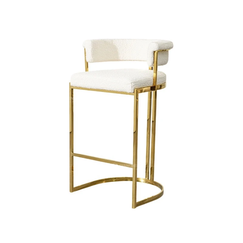 

Golden stainless steel bar chair