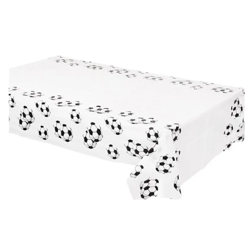 108*180cm Football Tablecloth Party Supplies Disposable Plate Tableware Party Birthday Party Decor Kids Boy Soccer Party Supplie