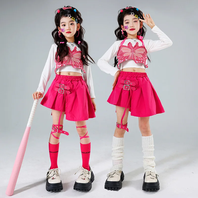 Girls Jazz Costume Sweet Cool Girl Group Blast Street Costume Hiphop Kids Hiphop Costume Dopamine Runway Show