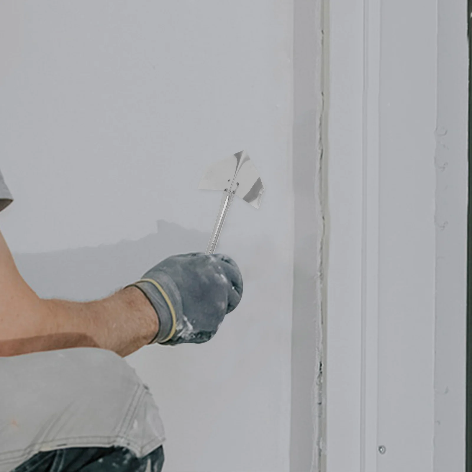 

2pcs Yin Yang Corner Trowel Stainless Steel Plastering For Drywall Concrete Cement Wall Sanding Construction Hand Tool Corner