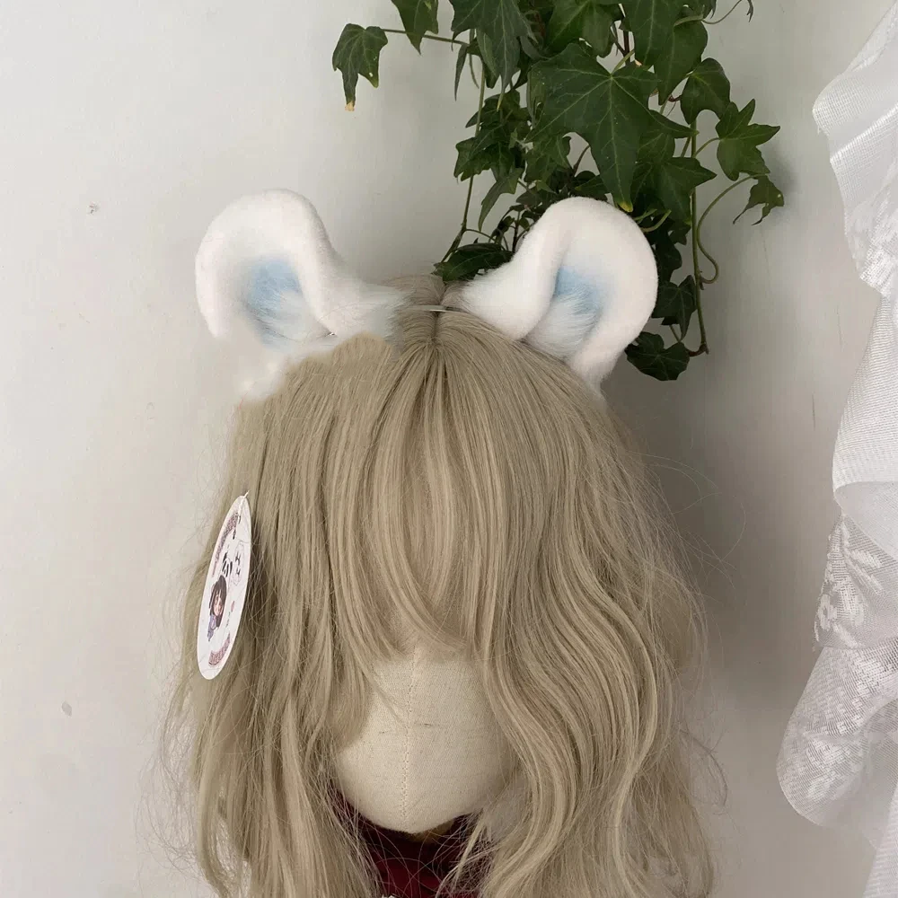 

New Hand Made Work Anime Cosplay Costume Accessories Beast Bear Wolf Cat Ears Hairhoop Custom Made