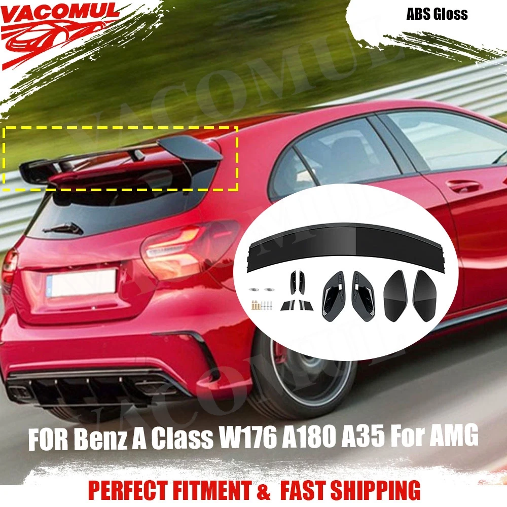 

VACOMUL для Mercedes Benz A Class W176 A180 A35 для AMG 2013-2019 задний спойлер на крышу крылья задний багажник крыло диффузор аксессуары