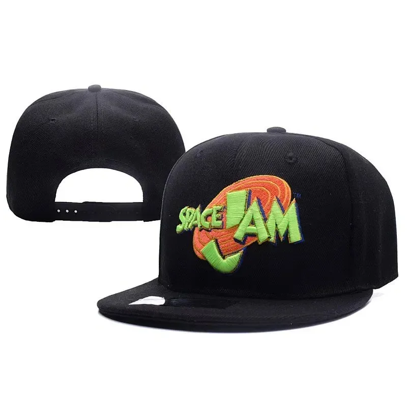 Qq 123Topi Bisbol Space Jam Topi Pria Serbaguna Mode Tren Hip-Hop Pinggiran Datar Gesper Dapat Disesuaikan Pria dan Wanita