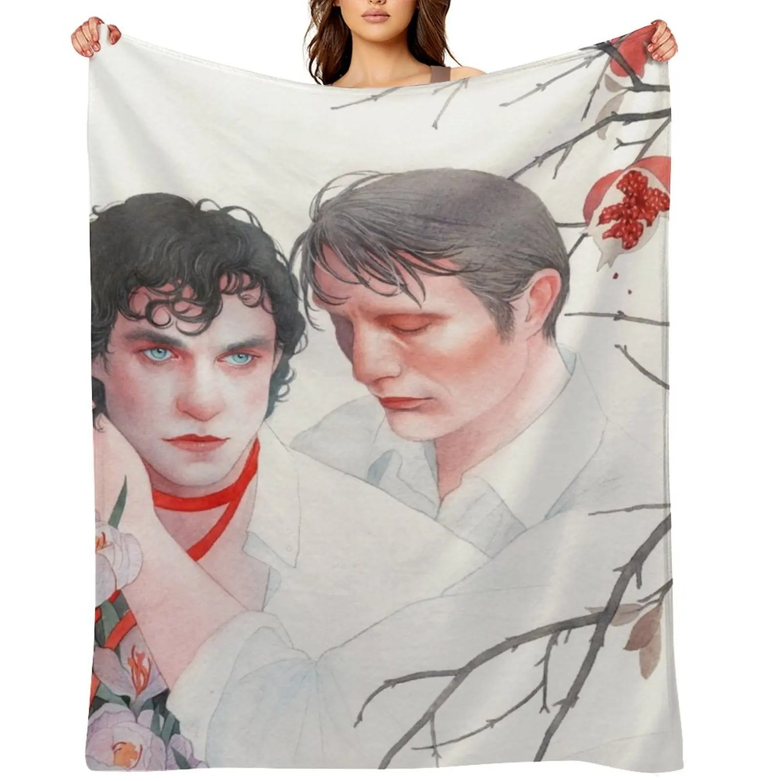 

Hannibal AU / Hannigram Throw Blanket wednesday Blankets For Baby anime Giant Sofa Blankets
